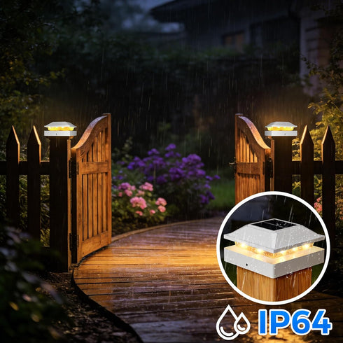 4x4 2 Pack, 2 16 4x4 Peasur Post Solar Lights Modes LED Solar Post Cap Light Waterproof, Deck Fence Post Solar Lights
