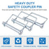 INCREWAY M10 Trailer Coupler Pin, 4pcs Heavy Duty Carbon Steel Safety Coupler Pin, 70MM Long