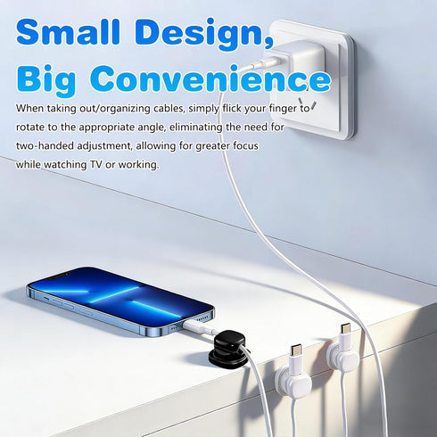 Generic 6 Pcs Magnetic Cord Organizer Holder,Magnetic Cable Clips,Cord Holder,Under Desk Cable Management