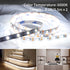 16.4ft 8.2ft 2 USB LED Light Strip White with Battery Box (Batteries Not Included), Daylight Under Cabinet Strip Lights