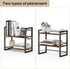 Office Desk Shelf Organizer, Wood Desktop Bookshelf Supplies Storage Rack, 2 Tier Shelf for Desk and Dresser, Brown