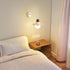 Generic Room(Red,28 cm/11.02 Modern Nordic Wall Sconce, Wavy Ruffled Shade Globe Wall Lamp, Cream