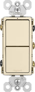 Pass & Seymour Legrand radiant RCD33LACC6 15 Amp Combination 2-in-1 Decorator Rocker Light Switch, Two