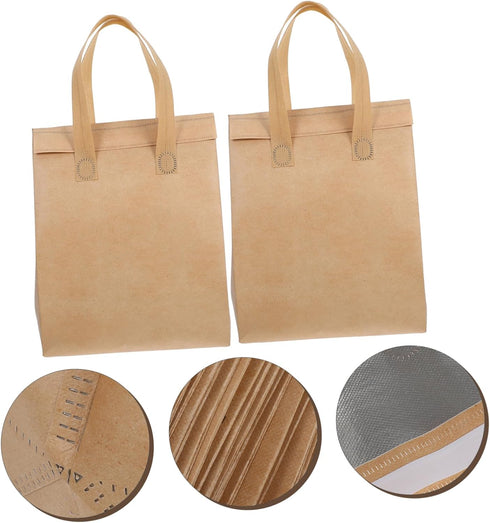 50pcs SOLUSTRE Insulated Grocery Bags Insulated Take Out Bags Bulk Snack Cup Carriers for Drinks Fast Food