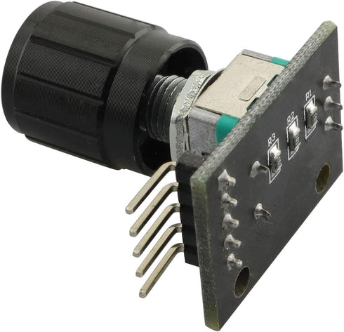 RLECS 2pcs Encoder Module Brick Sensor, Clickable Switch 360 Degree Rotary KY-040 with Knob Cap for Arduino