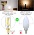 E12 Bulb 4W E12 Bulb 40 4000K AC120V 500LM Dimmable T6 T6.5 B11 Bulb Pack 6 Leools led Equivalent Candelabra Watt