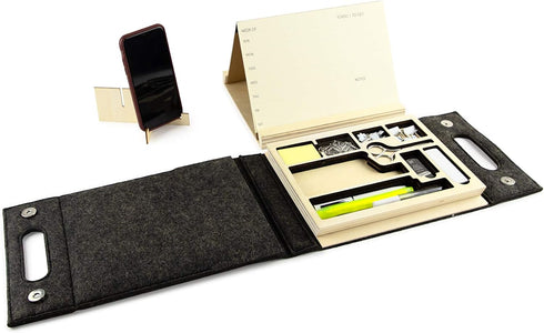 Three by Three Seattle jOTBLOCK Portable Office Set, Take Your Workspace Anywhere with All Supplies in One Case