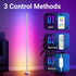 Room(White,1pack) TJOY Smart Floor Lamp for Atmosphere Decoration, RGB Corner Lamp with Music Sync, Crystal Joint