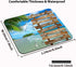 7AN.M 9.5"x 7.9" 7 Anti-Slip Office/Gaming Mouse Pad - Rules of Life Inspirational Quote Tropical Palm Beach Scene