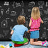 Chalkboard Paper, Blackboard Vinyl Paper Removable Bulletin Wall Sticker, Free: 1 White Chalk Marker Pen + 5 Chalks