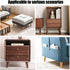 YAVVAY 12cm/15cm Oak,15cm) Wooden Conical Furniture Legs with Mounting Plate Screws and Anti-Slip Mats, Solid Wood