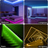50ft, 5050 24V Dimmable 44 LED Strip Lights RGB Color Changing Strip Lights for Bedroom with Power Adapter, LED Strip