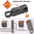 Taiss Coax Cable Crimper Tool Kit, 20 PCS F Style RG59 RG6 Compression Connectors, Coaxial Cable Stripper