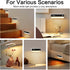 1800mAh 3000K Closet Motion Sensor Night Lights, Rechargeable Motion Activated Night Light, Battery Operated LED Sensor
