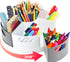 7 Rotating Art Supply Organizer Storage Caddy for Kids, Bins Craft Crayon Marker Organizers for School Desk, Lazy Susan