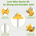 45 1/4 Inch 3 Set, 1/2", 5/8", 3/4" Pynsseu Degree Lock Miter Router Bit Shank Pcs Joint Router Bit Carbide Steel