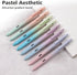 Writech Retractable Gel Ink Pens, 8ct Black Ink 0.5mm Fine Point Tip, Smooth Writing with Aesthetic Gradient Color