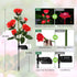 10 2 Pack Solar Garden Lights, Solar Outdoor Lights with More Realistic Rose Waterproof Solar Powered Flowers