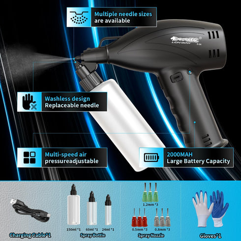 DIY(4 Lionbow pistola Paint Sprayer Gun electrica Handheld Electric Paint Spray Gun High-Power Equipment Portable
