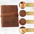 Buff Leather Deckle Edge Paper Journal, 200 Pages, Unlined, Dark Brown, 7"x5", Antique Scrapbook, Grimoire, Fantasy