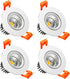 LightingWill 2inch LED Dimmable Downlight, 3W COB Recessed Ceiling Light, Natural White
