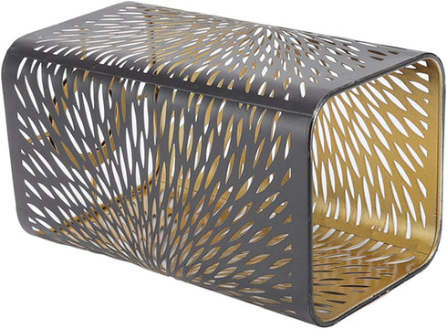7.9 4.5 4.5in E27 E26 Lamp Shades, Modern Style Metal Lampshade with Pattern of Leaves for Table Lamp and Floor Light