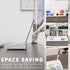 VIVO Glass 16 x 7 inch Dry Erase Board with Storage, Desktop Whiteboard Organizer with Hidden Compartments, DESK-WB16A