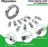 Mgoodoo 304 Stainless Steel Worm Clamps Assortment Kit, 13 FT Large Hose Clamp Strap with 10 Fasteners for Intercooler