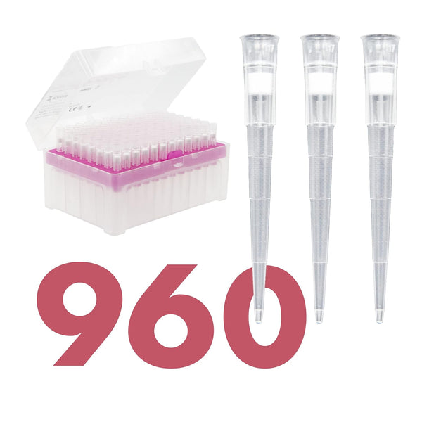 200 uL Universal Filtering Racked Laboratory Pipette Tips, Sterile, RNase/DNase Free, 960 Tips