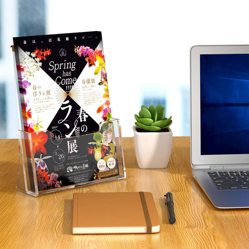 8.5 11 inches 2 Pack, Countertop NIUBEE Acrylic Brochure Holder x Clear Acrylic Literature Holder Plastic Flyer Display