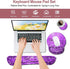 Mouse Pad with Wrist Support, Ergonomic Gel Memory Foam Keyboard Rest, Beautiful Purple Glitter for Office Decoration