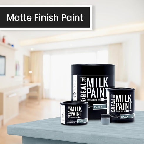 1 Real Milk Paint, Wood Paint for Furniture, Matte Paint for Cabinets, Walls, Brick, and Stone, Water Based Organic, No