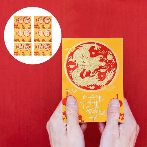 Chinese New Year Red Envelopes 2024, Lunar New Year Money Envelopes, Red Envelope Packets Hong Bao with Gold Embossed