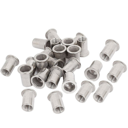 30PCs 1/4"-20 Stainless Steel Rivet Nuts, Nutsert Threaded Rivet Insert
