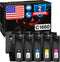 Cartlee Set of 5 High Yield Laser Toner Cartridges Replacement for Dell C1660, C1660W, C1660cnw Printers (2 Black, 1