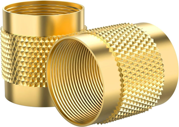 50 Pcs 1/4" Flare Cap, Round Brass with Neoprene O Ring Seal for Plumbing and HVAC