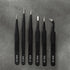 6PCS Precision Tweezers Set, Upgraded Anti-Static Stainless Steel Tweezers for Electronics, Soldering, Jewelry-Making