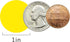 PARLAIM 1 Inch Round Permanent Adhesive Color-Code Dot Stickers, 1000 per Roll in Yellow