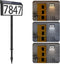MAXvolador Solar Powered Address Sign House Numbers Waterproof, 3-Color Lighting Modes LED