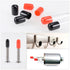 uxcell 100pcs Rubber End Caps, 16mm ID Vinyl Round Tube Bolt Cap Cover, Screw Thread Protectors Orange