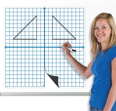 EAI Education Jumbo Magnetic X-Y Coordinate Dry-Erase Grid, 26" x 26"
