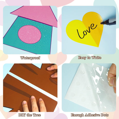 Classroom Tree Bulletin Board Decorations Set, Hearts Bulletin Board Tree Cutouts Welcome Classroom Wall Decors for