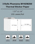 Phomemo Labels - 3 Rolls M110/M100/M220/M221/M150/M250/M108 Thermal Labels 1.57"x1.18", 230 Label/Roll, Self-Adhesive