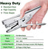 ONDY Heavy Duty Plier Stapler, Hand Held 20-Sheet Stapler with 1000 Staples and Staple Remover Tool, Silver
