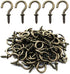 Small Screw Hooks 5/8 Inch 160 Pcs Ceiling Hooks for Christmas Lights, Jewelry, Cup Hooks for Hanging Bronze