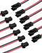 VANDESAIL JST SM Connector 40 Pack, 2Pin Jack Plug Male to Female Wire Adapter for LED Light Strip (20 Pairs, 10CM)