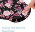 WAVEYU Mouse Pad with Wrist Support, Cute Designed Non-Slip Rubber Base Mousepad for Laptop, Black Flower