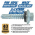 ST Fastening Maxx SteelBinder: #12 x 1" Galvanized Screws with EPDM Rubber Washer, 250-Count