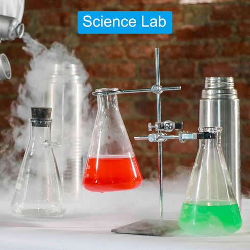 PATIKIL Erlenmeyer Flask, 3 Pcs 50ml 125ml 250ml Narrow Mouth Graduated Plastic Flasks for Lab Chemistry Study