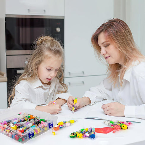 HNSYYF 60-Pack 4-in-1 Multicolor Pen in One - Cute Pens for Kids - Ballpoint Pens, Perfect for Birthday & Children's
